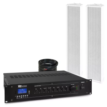 System zewnętrznych głośników kolumnowych 2 x OCS5 50W 100V IPX4 z wzmacniaczem