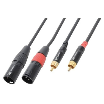 Kabel sygnałowy 2x XLR (m) - 2x RCA (m) 6m