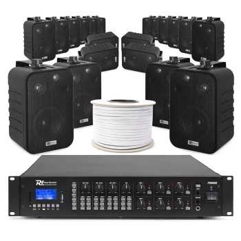 6 strefowy system instalacyjny z czarnymi głośnikami 20 x 4"  BV40B