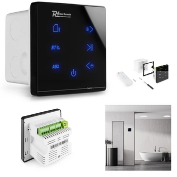 Wzmacniacz audio Powerline A50B do montażu ściennego BT czarny