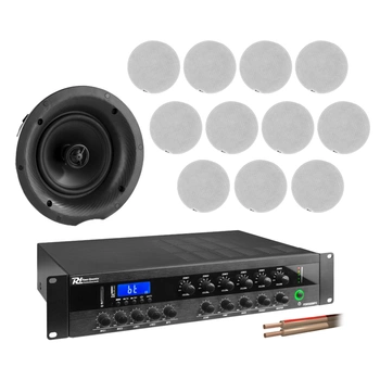 6 strefowy system głośników sufitowych 12 x FCS6 z wzmacniaczem bluetooth 400W