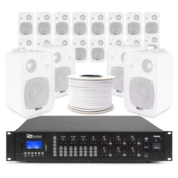 6 strefowy system instalacyjny z białymi głośnikami 20 x 4"  BV40W