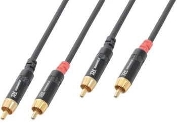 Kabel sygnałowy 2x RCA Męski - 2x RCA Męski 3m